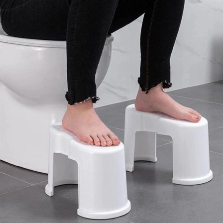 Toiletpalle i 2 dele - Til forstoppelse - Squatty Potty hvid