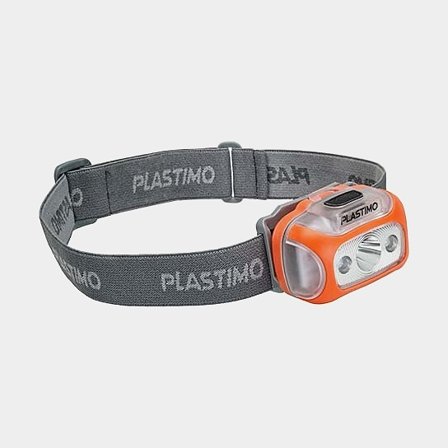 Plastimo F4 Pannlampa i orange plast med 3 ljuslägen, rött ljus, 45 graders justering och medföljande AAA-batterier.