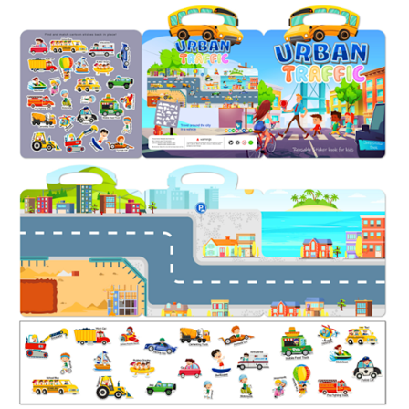 Lasten Kannettava Hyytelötarra Hiljainen Kirja, Uusiokäyttöinen Tarra Kirja, Esiopetuksen Oppimistoiminta Matkalle