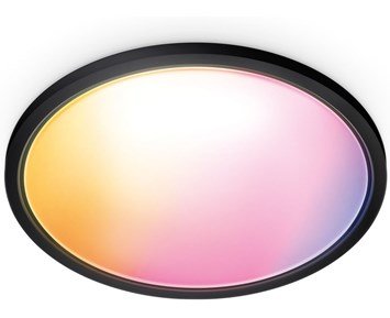 WIZ SuperSlim RGB Ceiling 22W - Black - Smart taklampa med Wi-Fi och färgstyrning