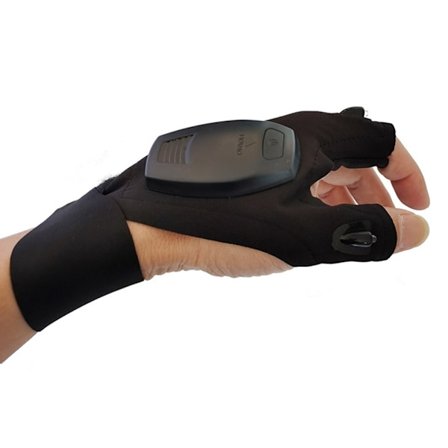 LED-ficklampa Vante Uppladdningsbar fingerlös handske 1st