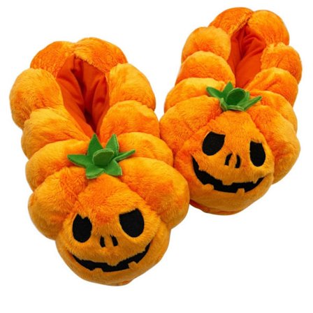 Halloween Pumpkin Slippers Plyssko Festlige sko