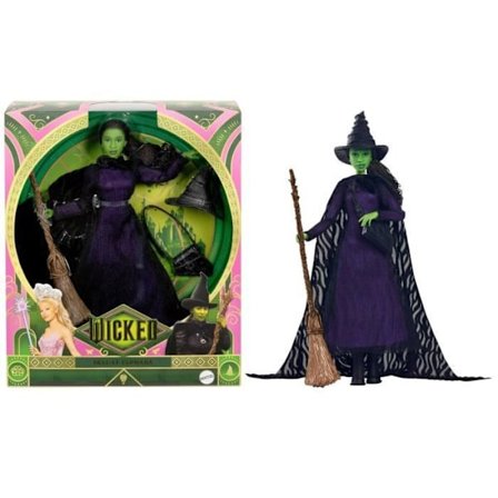 Mattel-Wicked-Elphaba dukke med flettet hår og flere poseringer - Wicked - HXY38