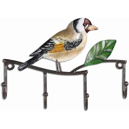 Fugledørkrog Nøgledørkrog Dekorativ krog Vintage Design Bøjle med 4 kroge Metalvægdekor