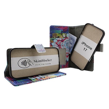 Skimblocker iPhone 17 Magnet Plånboksfodral Design