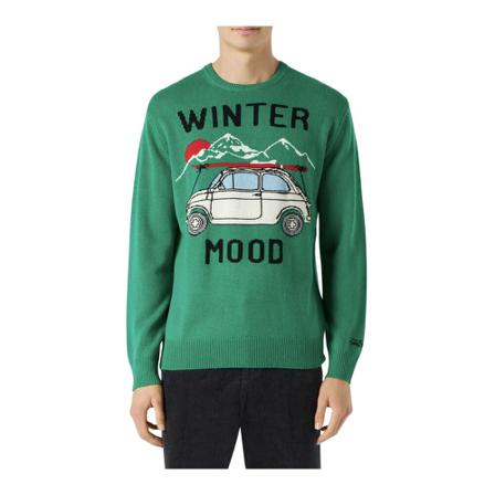 MC2 Saint Barth Round-neck Strik Grøn, Herre Strik