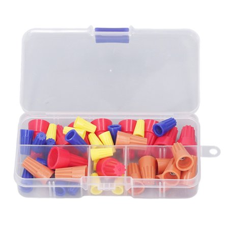 40 st Elektriska trådkopplingsmuttrar Twist Cap Sortiment Sluten Ändskruvterminal