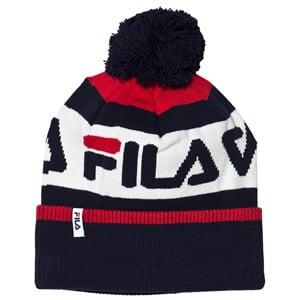 Kids - Fila Navy Branded Intarsia Beanie One Size - Headwear - One size - Navy