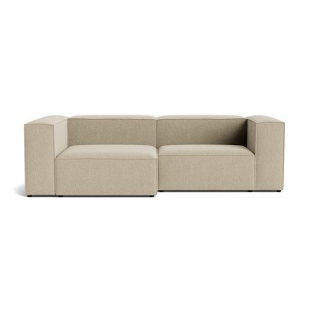 Lissabon Chaiselong Sofa, Venstrevendt, Nordic Mørk Beige, Kvalitetsstof, Holdbar, 260x130x72cm - Perfekt Modulsofa med Mange Lag Skum & Krydsfiner 