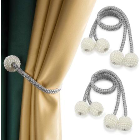 4-pakks gardinholdere, sterke magnetiske gardinholdere R