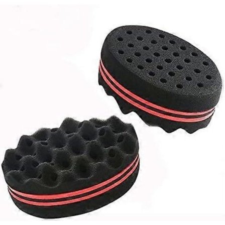 Sett med 2 stk. 11,5*4,8*7 cm Svamp Hårbørste Dreads Twist Lock Coil