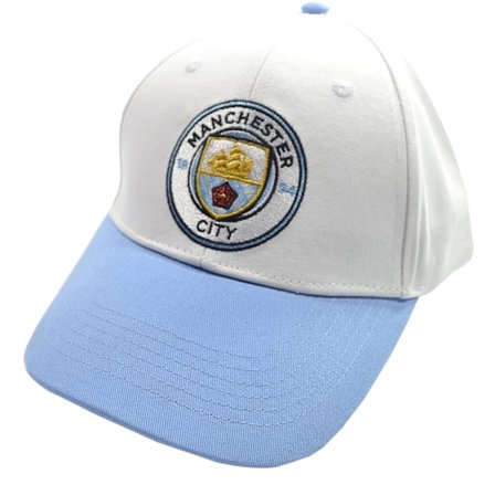 Manchester City FC Contrast Baseball Cap One Size Sky Blue/White