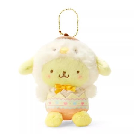 Japansk sød Sanrio Påske kylling Kulomi æggeblomme bror plys vedhæng nøglering gave legetøj fødselsdagsgave jul (FMY)
