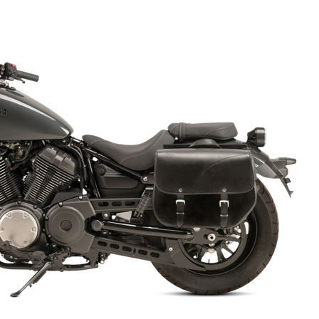Satteltaschen + Halterungen CustomAcces Sant Louis (Ohne Metallplatte) Schwarz