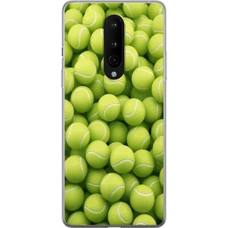 Yhteensopiva Puhelinkuori OnePlus OnePlus 8 Vihreiden tennispallojen kuvio korkealla tarkkuudella, urheilullinen motiivi toistettavalla tekstuurilla j