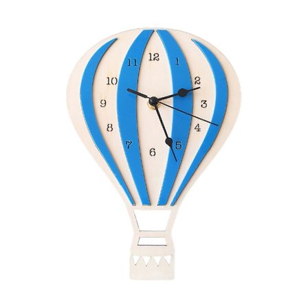 Nordisk Stil Tegneserie Luftballon Vægur Lydløs til Tidsure Håndværk til Hjemmet Børn Børneværelse Soveværelse Dekoration[HK]