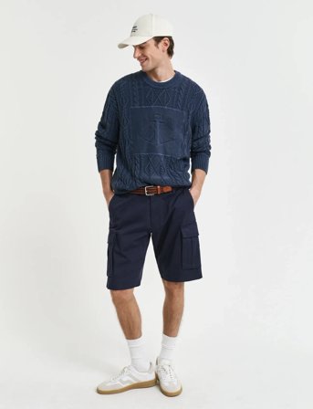 GANT Relaxed Twill Cargo Shorts - Navy - 33