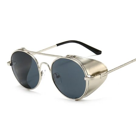 Runda Solglasögon Man Kvinna Märkesdesigner Vintage Solglasögon Klassiska Glasögon För Bilkörning Metall Steampunk Retro Oculos De Sol