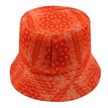 Farfi Fashion Kvinders Paisley Cashew Print Udendørs Foldbar Vendbar Solhat Spandhat