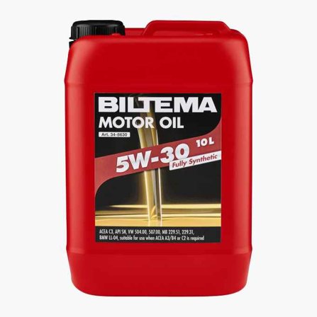 Helsyntetisk motorolja 5W-30 ACEA C3 10 liter - Biltema