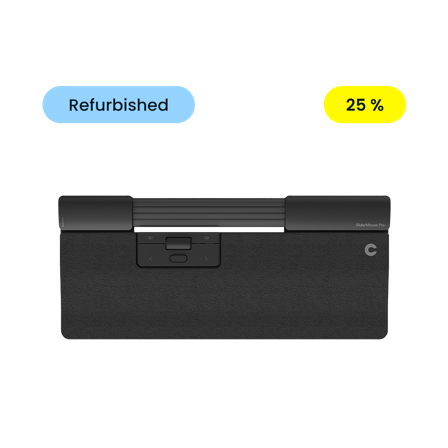 Contour Design SliderMouse Pro - Vegan Leather - Regular - Refurbished. En ergonomisk mus för skada på ulnarisnerven, karpaltunnelsyndrom, senskada 