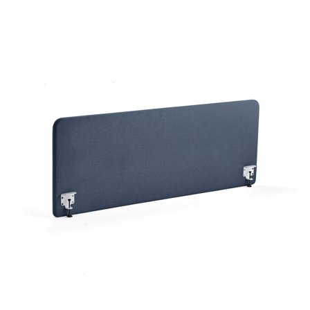 Tischteiler ZONE, inkl. weiße Beschläge, 1800 x 650 x 36 mm, Stoff Hush, marineblau