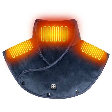 Ladattava lämmitetty niskahuivi ja hartiahuivi - 3 vyöhykkeen sähkölämmityskääre Blue