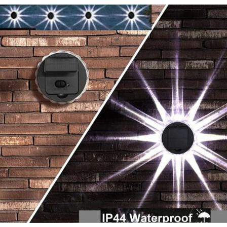 2 kpl. Kukkakoristeinen aurinkokäyttöinen seinävalaisin Valkoinen LED-aurinkopaneelivalaisin Seinävalaisimet Aitalamppu Puutarhavalo Ulkotikkaat