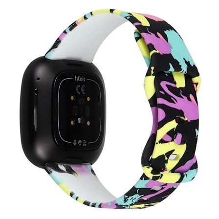 Fitbit Sense 2 / Versa 4 klockarmband i silikon med coolt mönster - Stilistisk Färgfläck