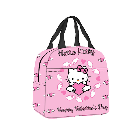 Kawaii Kitty Cat Isolerad Lunchväska, Återanvändbar Stor Lunchlåda