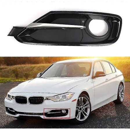 Vasen Oikea Etupuskurin Sumuvalon Lampun Suojus Ritilä Kromikoristeella BMW 3-sarjaan F30 F31 11-17 51117300737 51117300738 Vasen