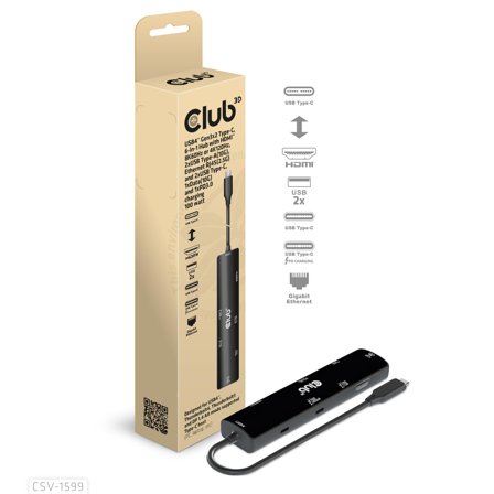 Club 3D Usb4T Gen3X2 Type-C, 6-In-1