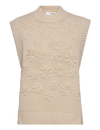 Slffia Knit Vest B Beige Selected Femme