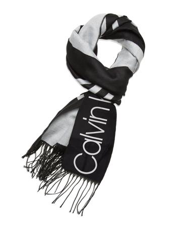Scarf 65X195 Skjerf Svart Calvin Klein*Betinget Tilbud