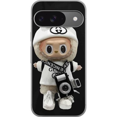 Yhteensopiva Puhelinkuori Google Google Pixel 9 Pro Tyylikäs muotoilijafiguuri kameralla ja katutyyliä, leikkisä keräilyfiguuri trendikkäässä k