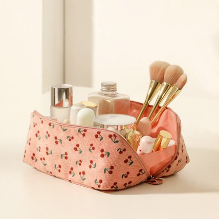 Simple and Lazy Flat Makeup Bag for Business Travel Waterproof Beauty Professional Storage Bag Portable Storage Wash Bag