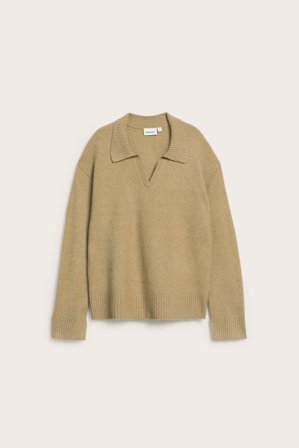 Kappahl | Sweter z dzianiny z kołnierzem | Beżowy