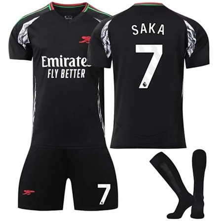 2425 Arsenal bortaställ Saka fotbollströja med strumpor