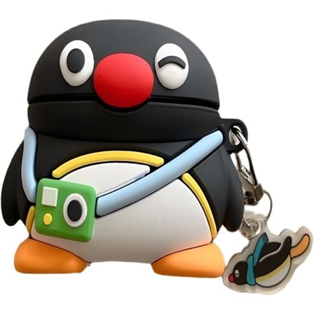 Søtt Kawaii-deksel til AirPods 4, deksel kompatibelt med AirPod 4. generasjon 2024, morsomt pingvin-støtsikkert beskyttelsesetui til Air pods_xx