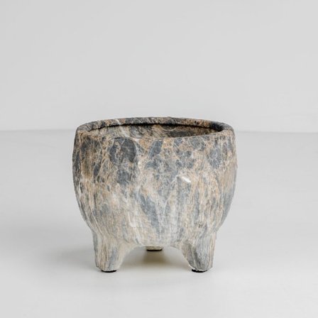 Keramisk plantekasse 20x20x18cm, Antracitbeige