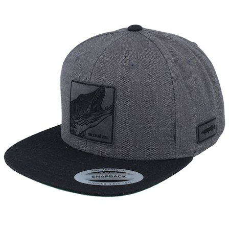 Skillfish - Šedá snapback Kšiltovka - Grisjävel Laser Charcoal/Black Snapback @ Hatstore