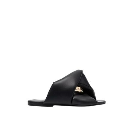 JW Anderson, Flat Twist Sandals Zwart, Dames, Maat:38 1/2 EU