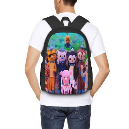 Octonauts-reppu, suuri kapasiteetti, kannettavan tietokoneen laukku, kevyt, säädettävät olkahihnat, rento, suuri kapasiteetti