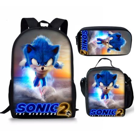 Sonic-reppu lapsille, lounaskassi, kyn kotelosetti kolme - varastossa 11