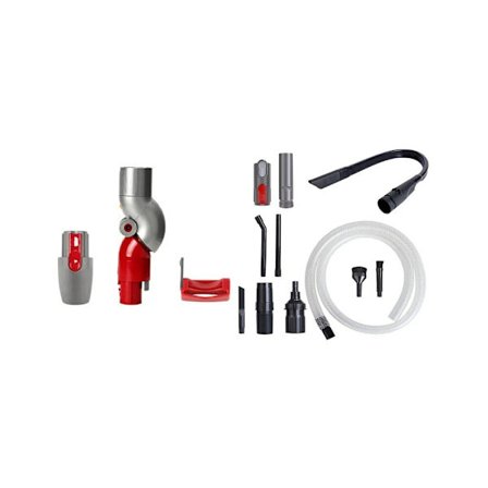 Avtryckarlås och bottenadapter för Dyson V7 V8 V10 V11 Red & Flat Sug Tube Adapter Head Soft Crevice Tool Set