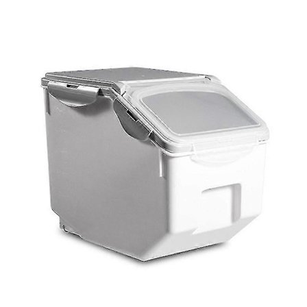 10 kg Förvaringslåda för ris med förseglat låslock, förseglad matbehållare, bärbar organizer för kök