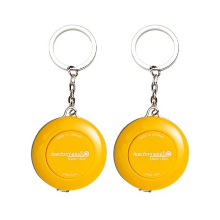 2kpl Avaimenperä Mittanauha KELTAINEN