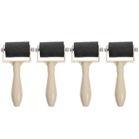 4 stk. gummivalser for barn, trykkvalse, håndholdt trykkvalse for blekk [D]