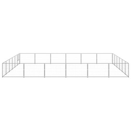 Vidaxl Hundgård Silver 36 M² Stål Silver