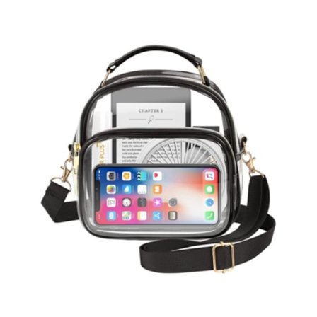 Klar taske Gennemsigtig taske SORT